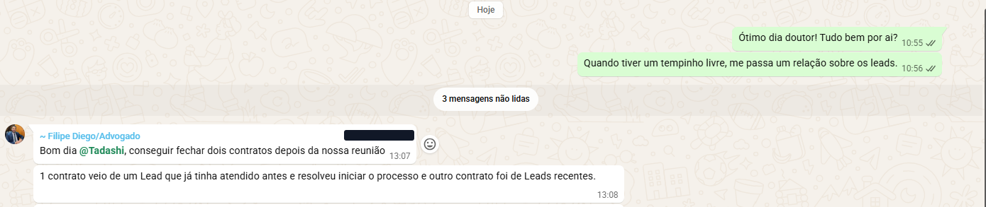 Registro de resultado em Trabalhista