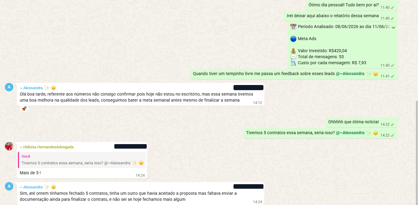 Registro de resultado em Previdenciário